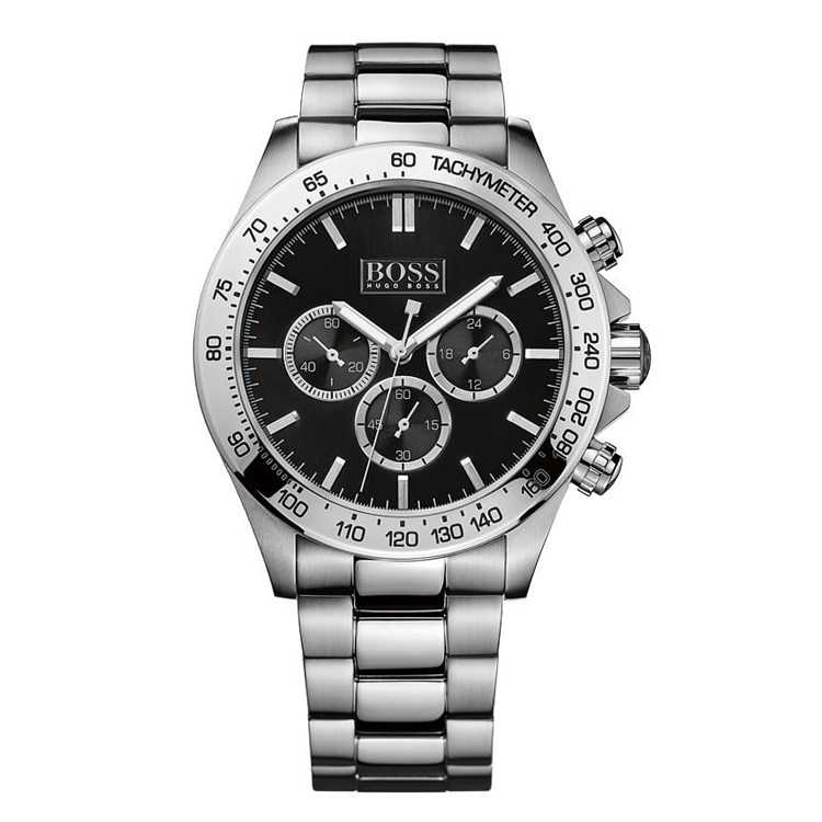 国内现货hugoboss波士手表不锈钢三眼计时商务欧美腕表