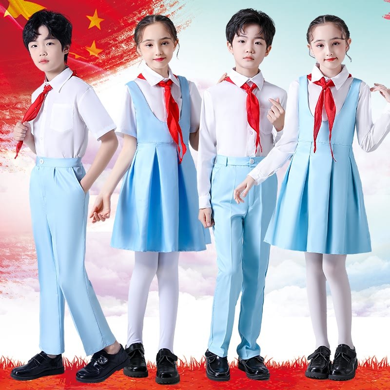儿童国庆大合唱演出服装中小学生诗歌朗诵表演幼儿园班服冯琳同款