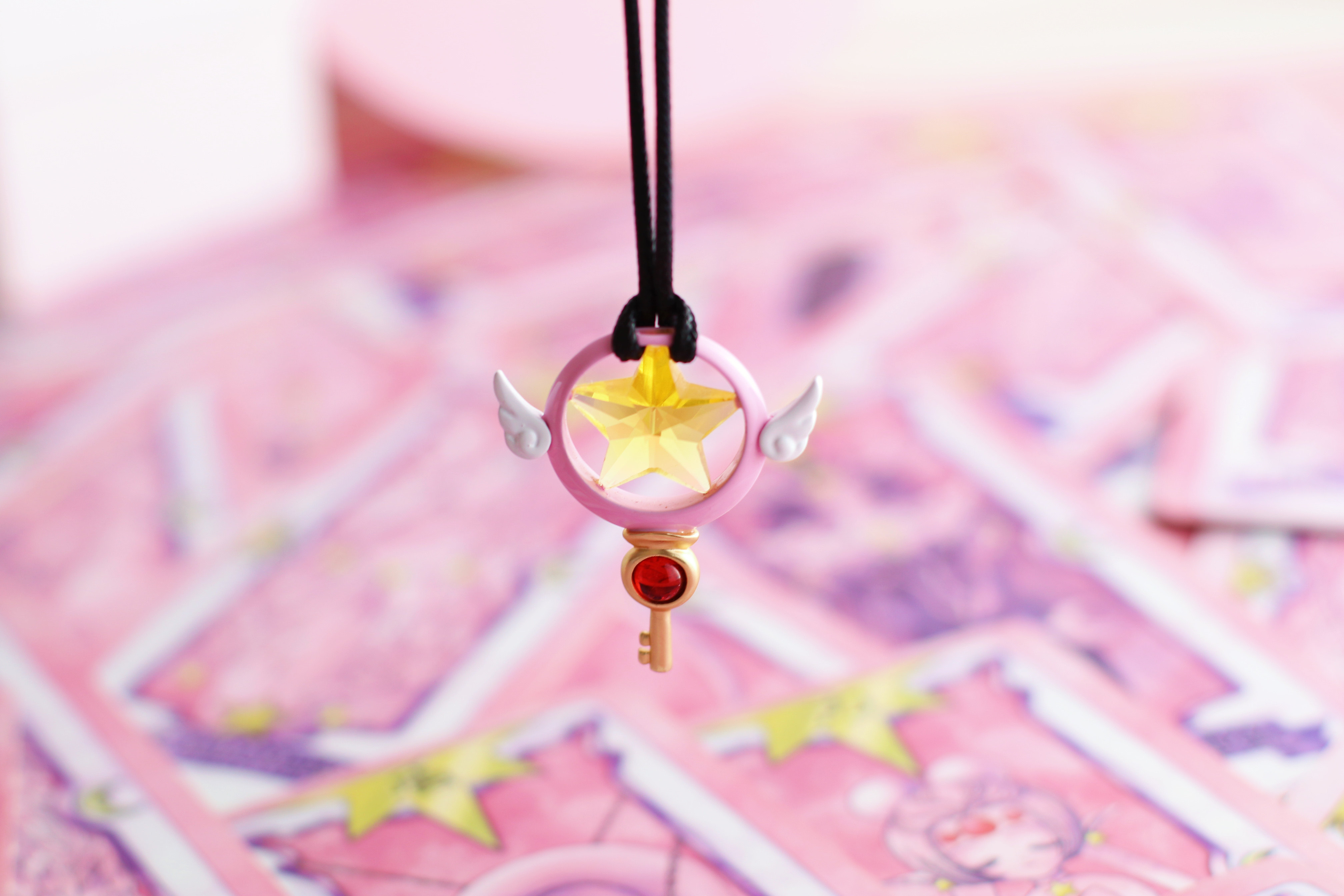 钥匙百变变小魔卡少女魔法透明水晶星星项链动漫手表