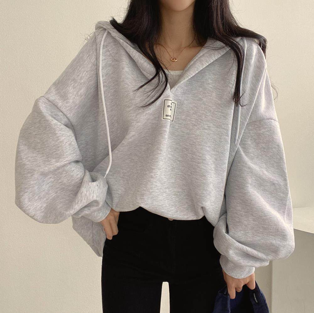 蝙蝠袖卫衣女早秋季宽松薄款连帽oversize慵懒风高级感落肩上衣