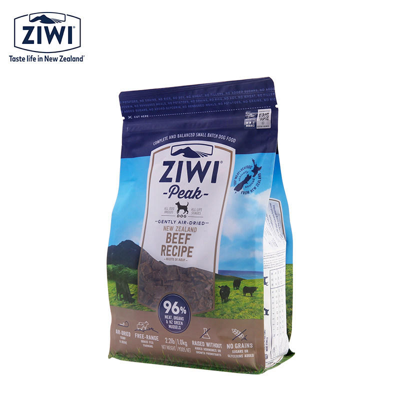 ziwi滋益巅峰风干天然牛肉无谷狗粮1kg通用进口全犬主粮高肉含量