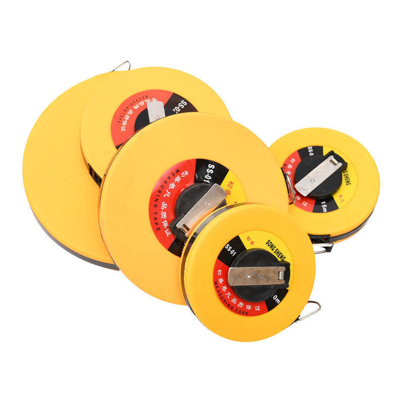 纤维卷尺皮尺10米30米50m圆盘尺子测量工具场地测量尺