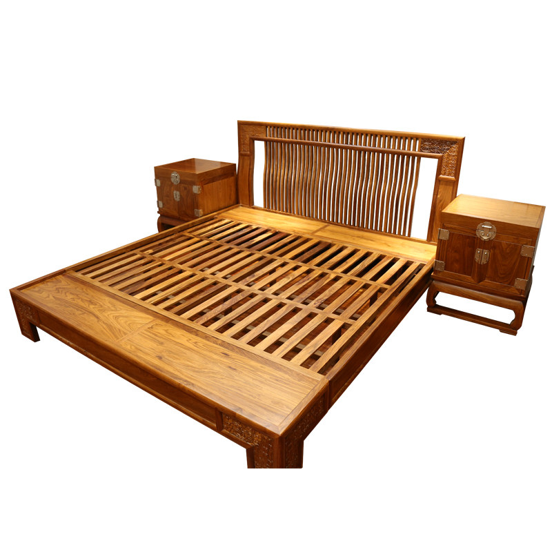 现代新家具六尺花梨苏梨中式婚床1.8m木床实木实木床