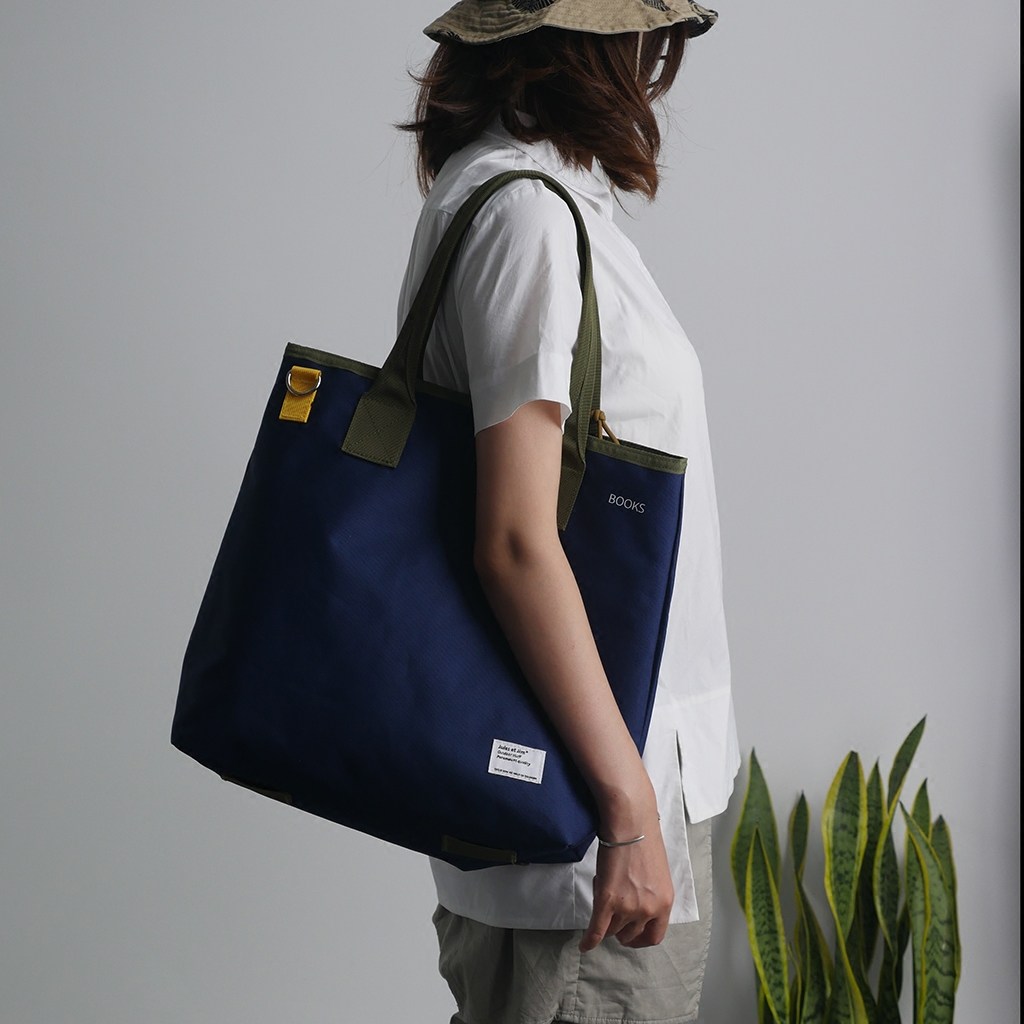 现货靛蓝海军祖与占julesetjim单肩手提通勤男士包袋