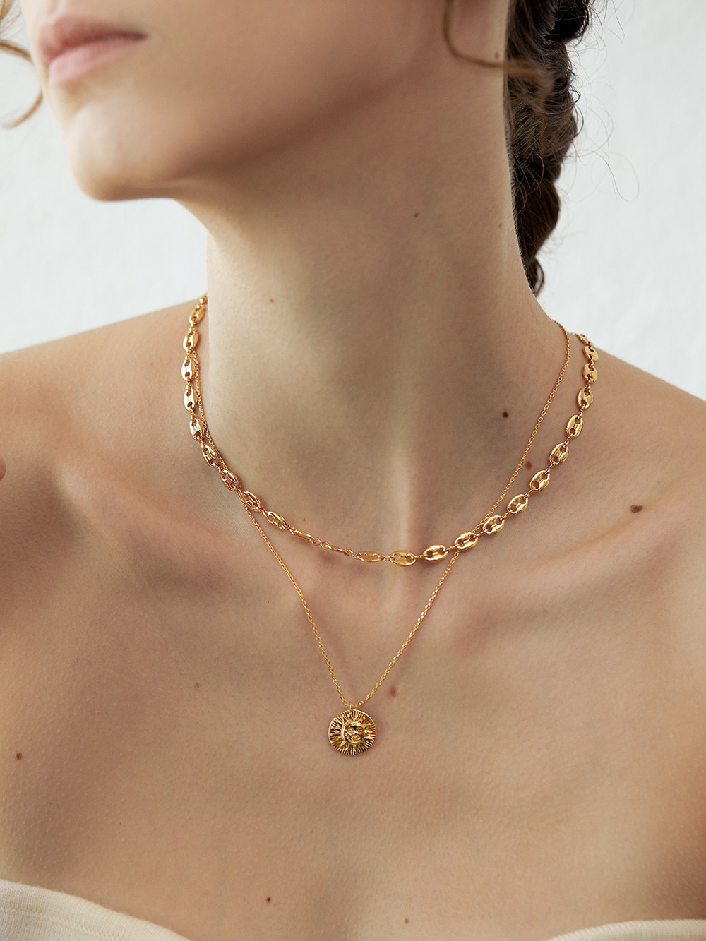 2023叠戴春夏毛衣松果新款项链镀金鼻子猪鼻项链