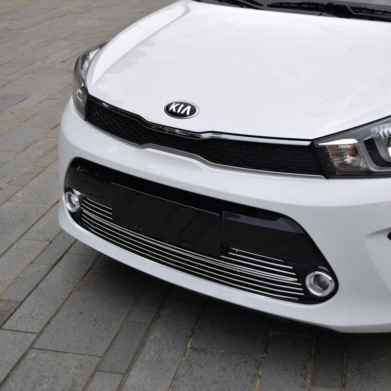 中网起亚焕驰改装配件航空铝材前脸饰条下风口中网