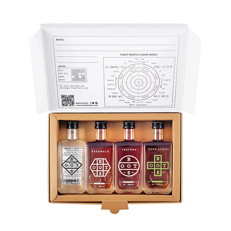 roots乐赐希腊进口洋酒甜烈酒小酒版利口酒50ml*4礼盒装
