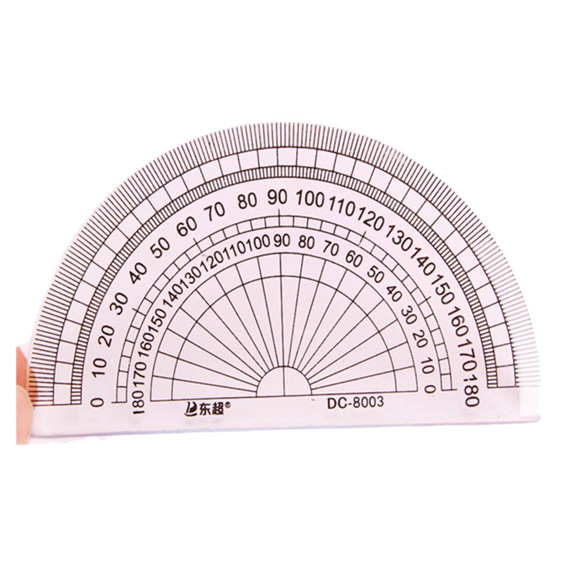 包邮小学生量角器考试专用度尺绘图10cm半圆塑料各类尺