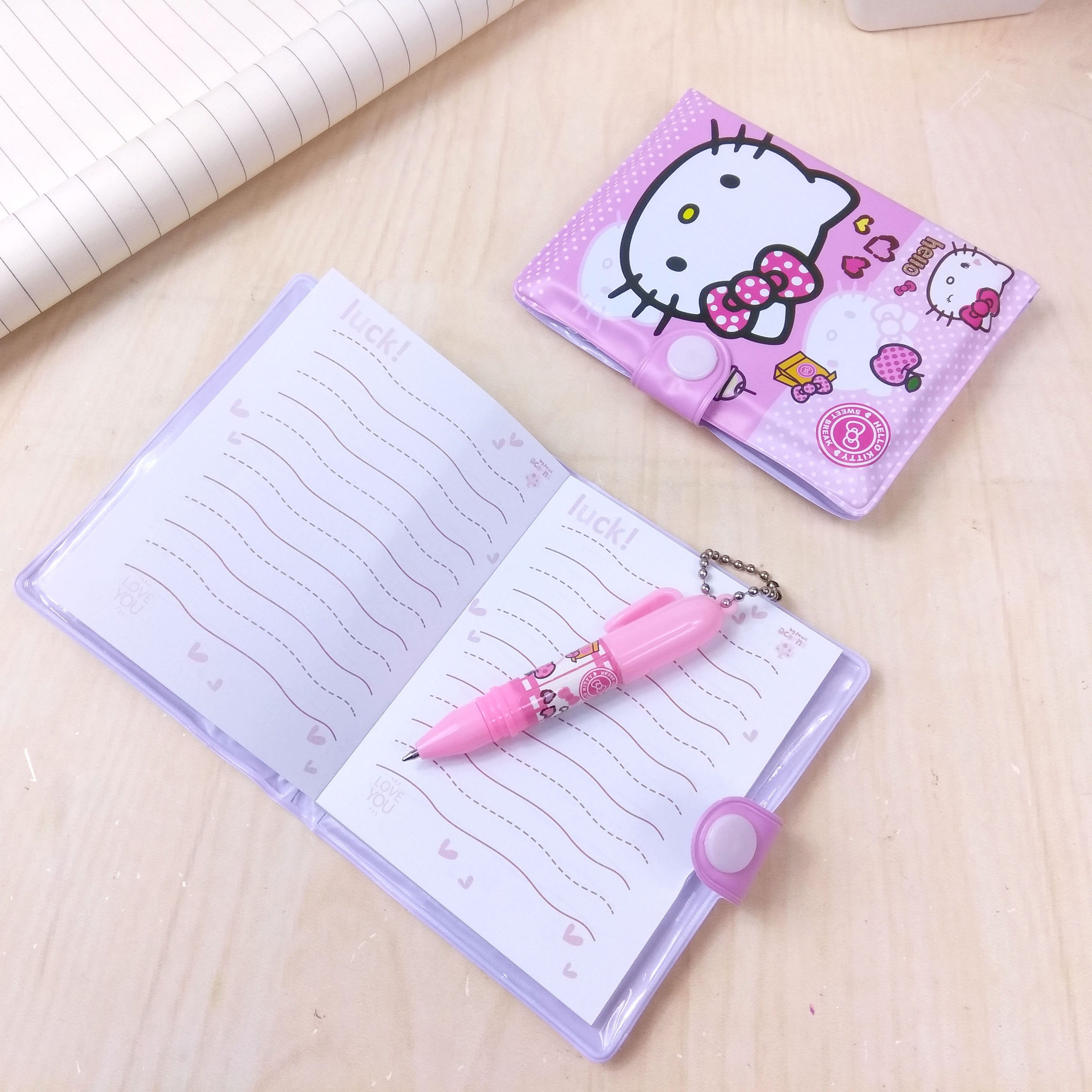 儿童日记本幼儿园可爱创意小学生手帐带笔记本礼物礼品记事本2合1