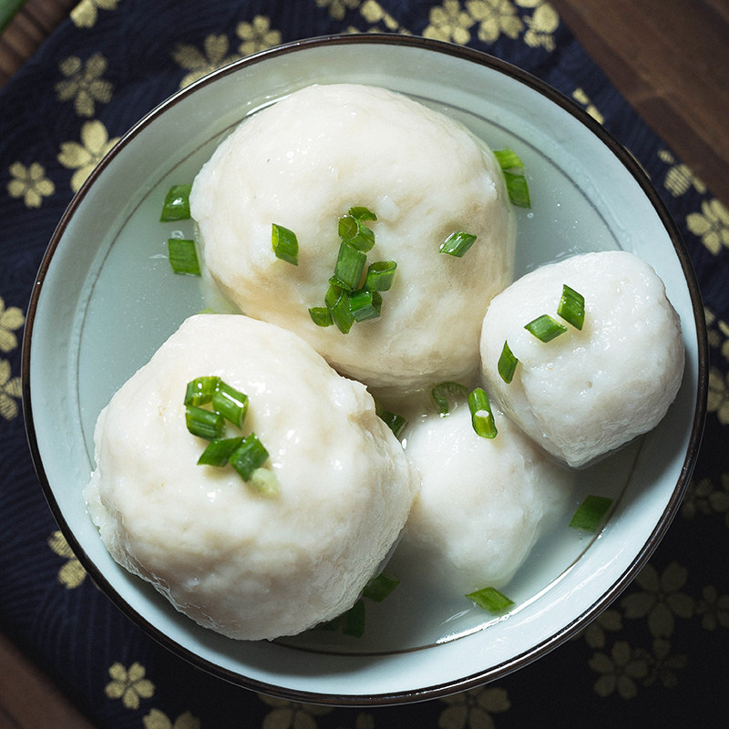 闽臻福州传统手工大鱼丸500g包心福建特产小吃三坊七巷猪肉鳗鱼丸