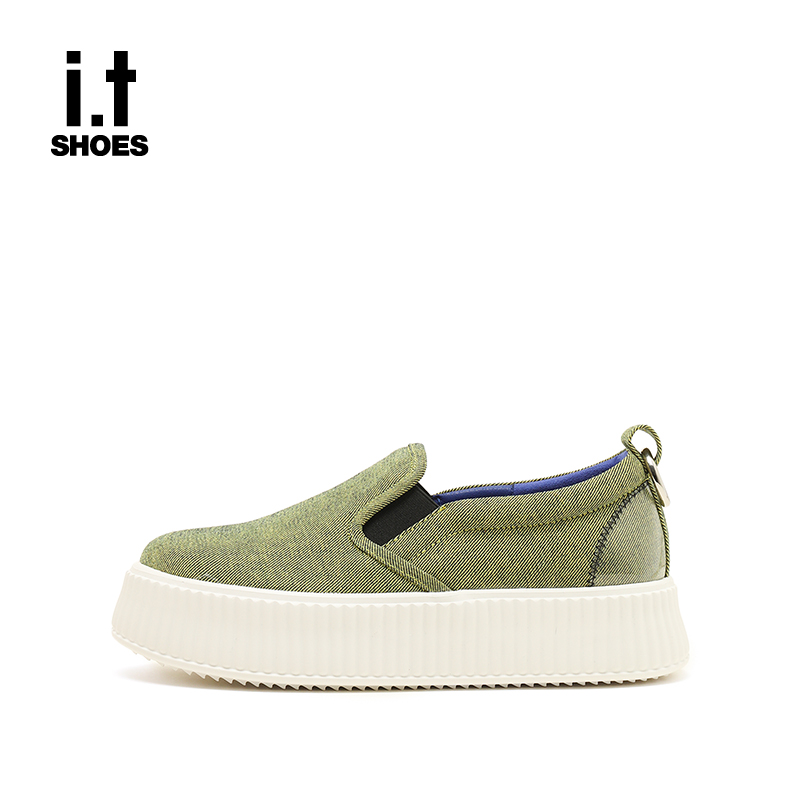 it Puzzle 女鞋新款时尚饼干厚底板鞋一脚蹬休闲鞋 PXXSIX01134