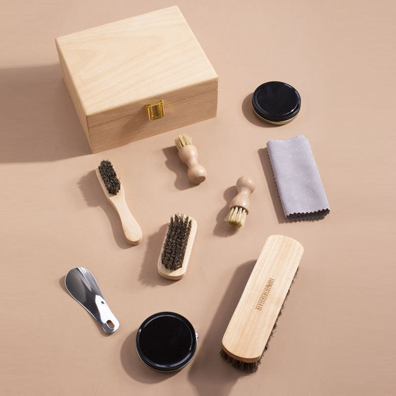 套装鞋油鞋刷木盒擦鞋专用工具保养护理真皮鞋刷