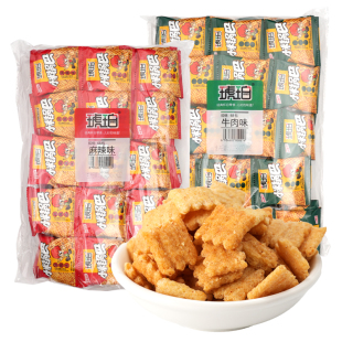 琥珀小米锅巴68包*6G牛肉味麻辣味怀旧经典零食儿时记忆大礼包