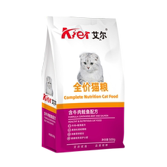 艾尔牛肉鲑鱼全价猫粮5斤 通用型成幼猫主粮500g*5包艾尔官方旗舰价格比较