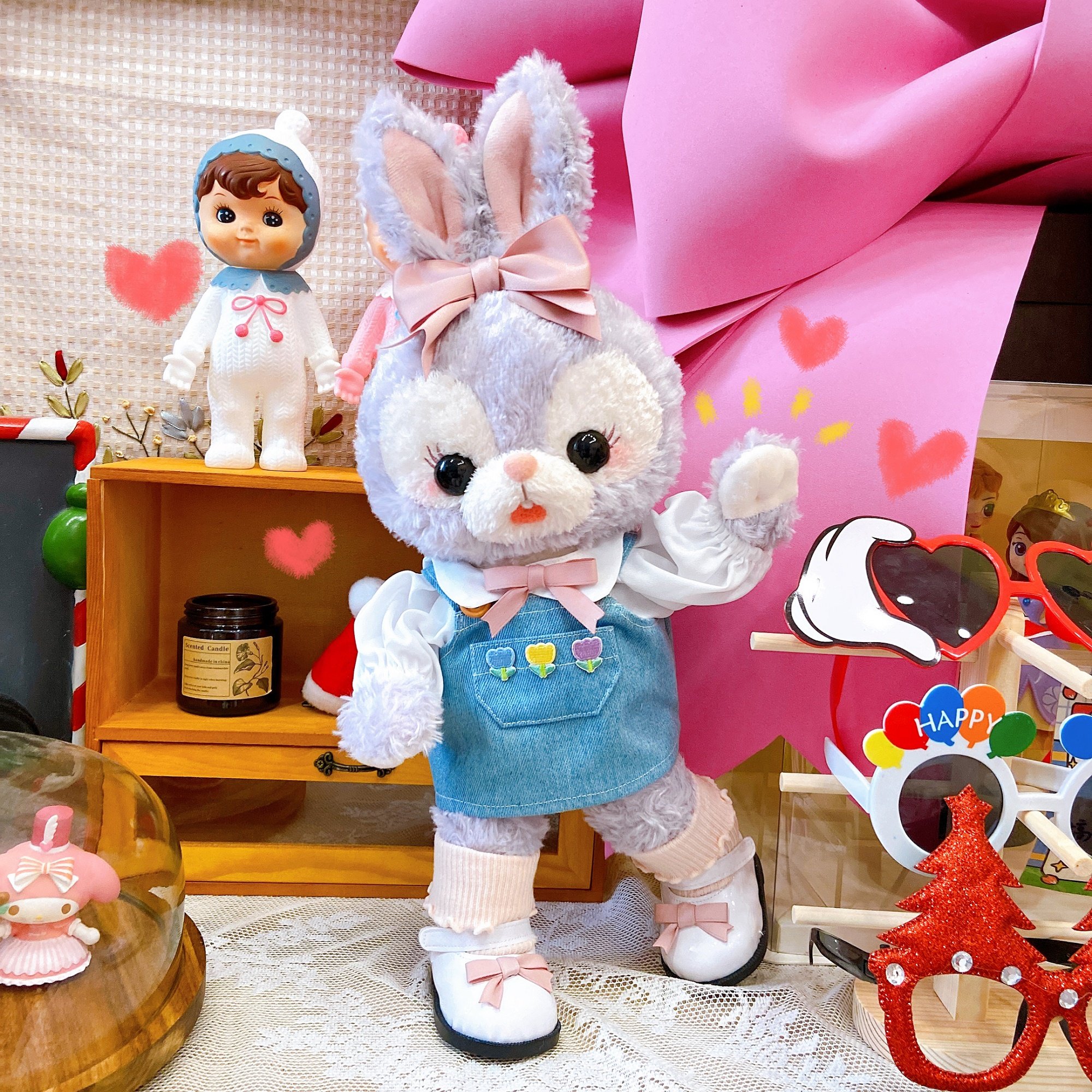 星黛着替布贴手可爱套装衬衫牛仔裙芭蕾兔黛拉史黛拉bjd娃娃