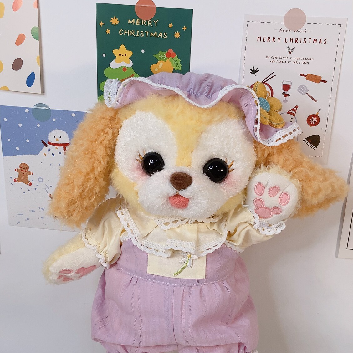 南风格子星黛好朋友可琦衣服紫色背带婴儿套装bjd