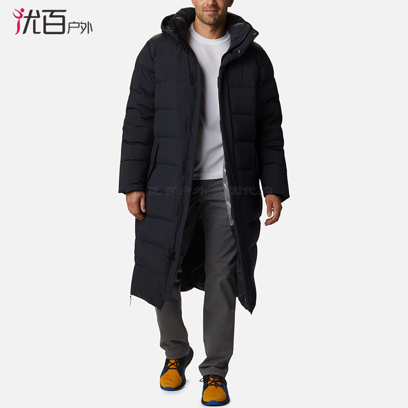 新款哥伦比亚Columbia男女 防水热能加厚长款羽绒服 美版WE1312