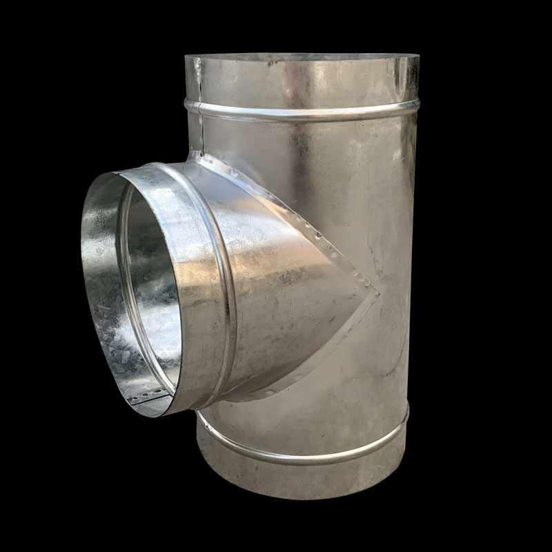 三通白铁皮油烟机排烟软管浴霸换气扇排风风管接头室内新风系统