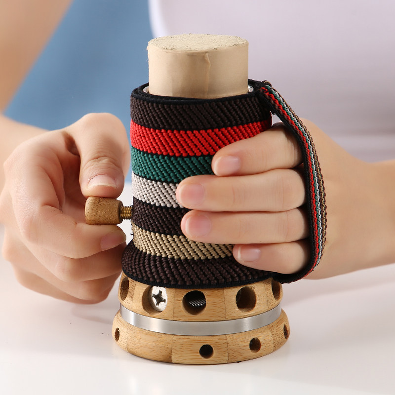 艾灸新型手持刮痧工具随身家用悬灸罐竹木木制按摩温熏调理器