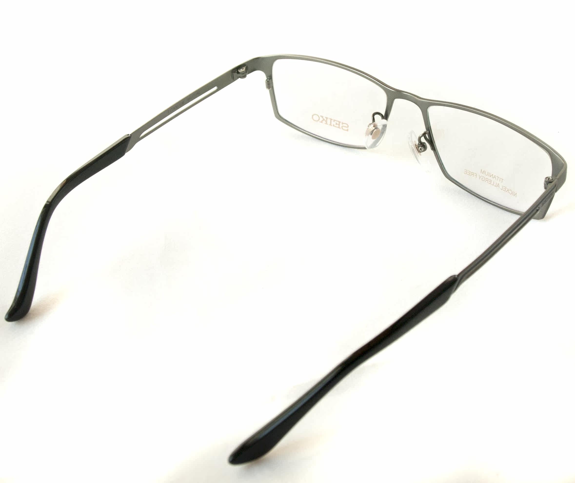 眼镜精工seiko商务纯钛眼镜架近视近视眼男款大脸眼镜架