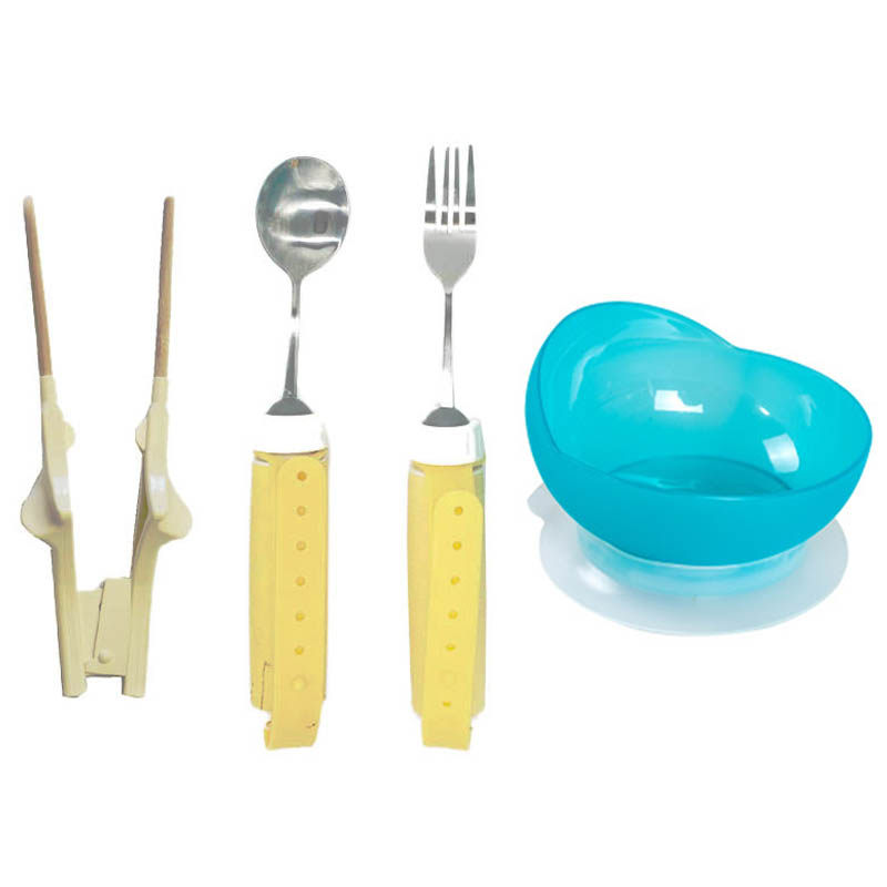 老年人残疾人中风偏瘫康复训练餐具手抖筷子辅助叉