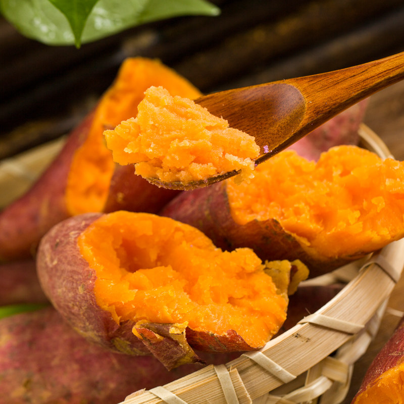 农家现挖心香天目山香薯中大新鲜黄心红薯带箱番薯