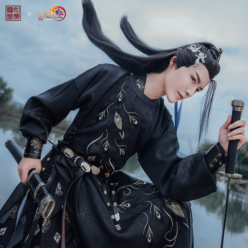 如梦中长圆领唐制男装汉服谪仙梦霓裳衍生联名汉服