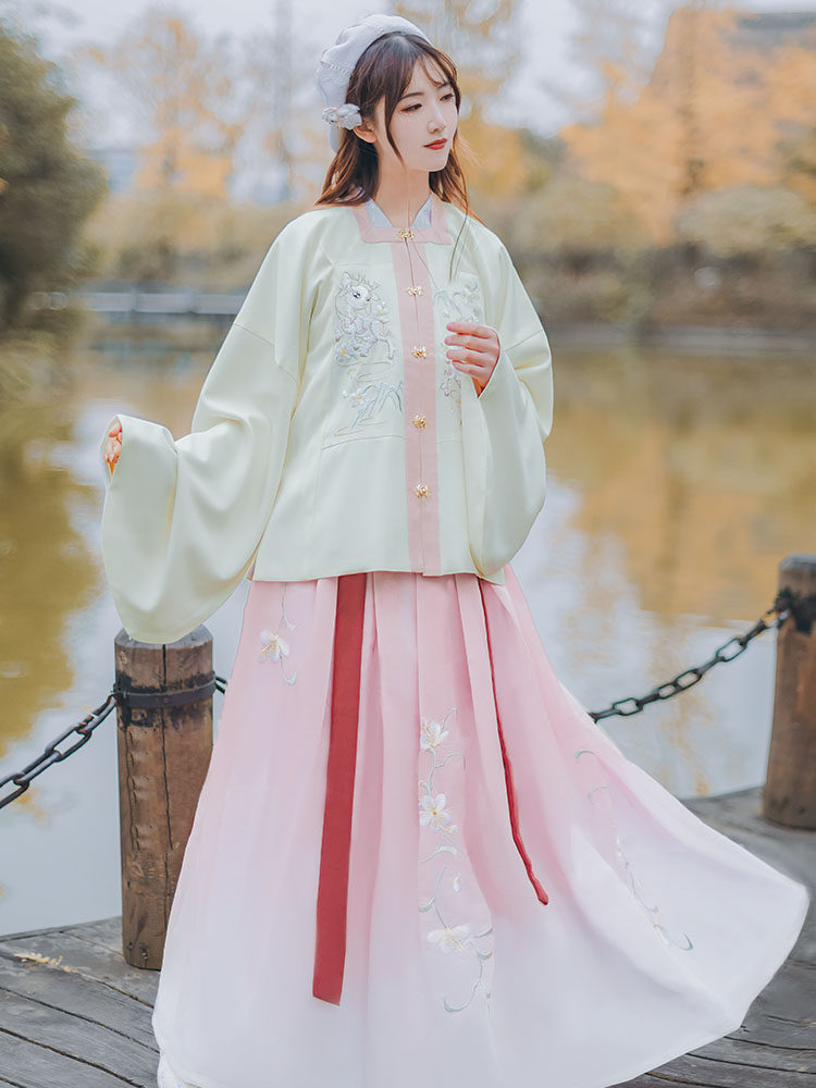 鹿隐丨如梦霓裳原创汉服女明制袄裙夹衣方领补服中国风日常秋冬装
