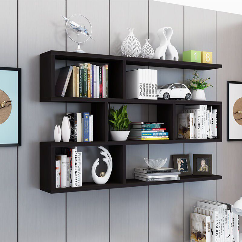 书架墙上置物架壁挂墙储物柜卧室墙面创意格子客厅书架