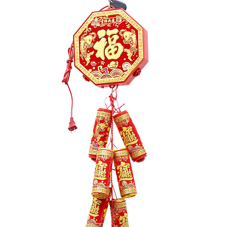 环保仿真电子鞭炮喜庆红过年开张庆典电子炮挂饰婚庆安全环保挂饰