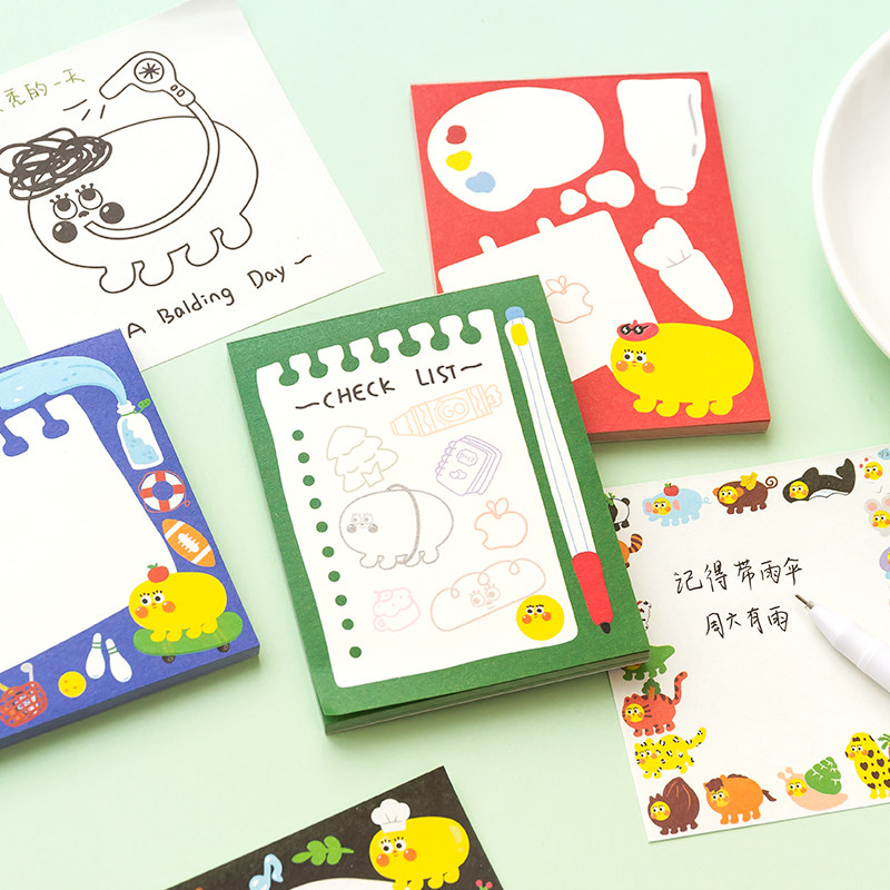 0479寄语便签本蛋黄黄酱ins创意卡通可爱手账便签本