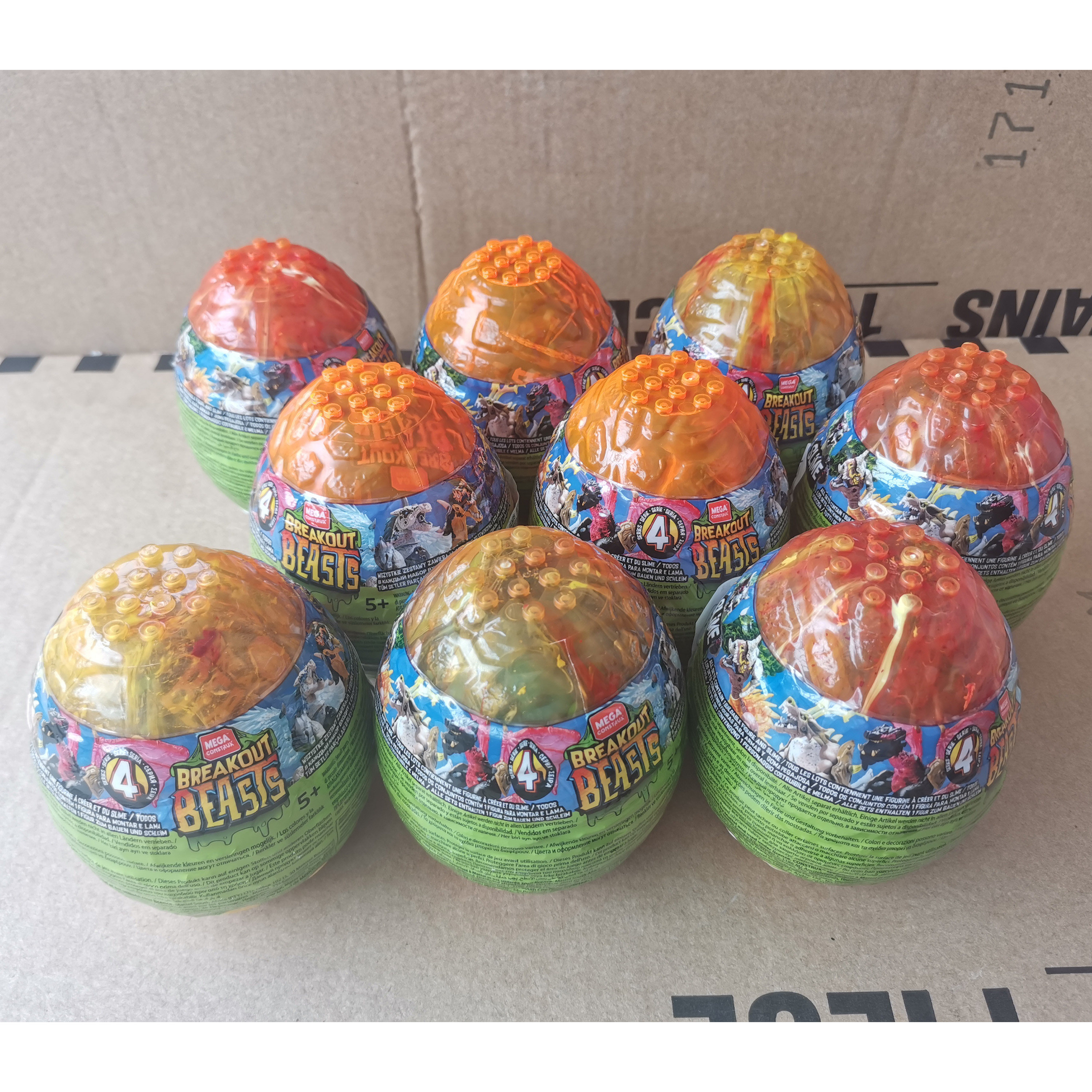 mega bloks construx 美高美家宝gck31龙蛋野兽扭蛋积木玩具礼物