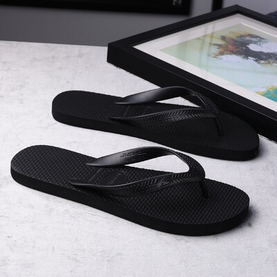 人字拖鞋男夏黑色新款软底防滑防臭耐磨拖鞋户外休闲夹脚沙滩凉拖