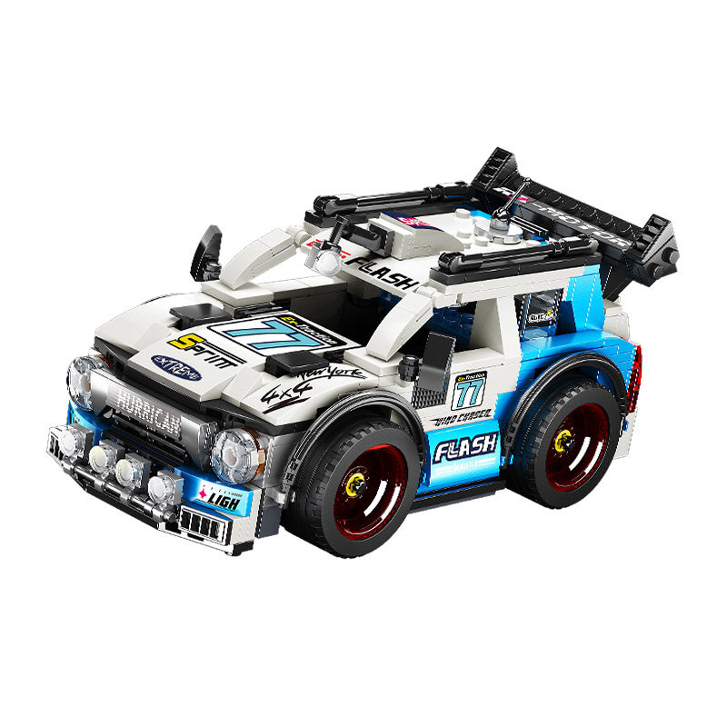 奥迪双钻维思积木遥控车益智拼装sls超跑跑车电动塑料积木