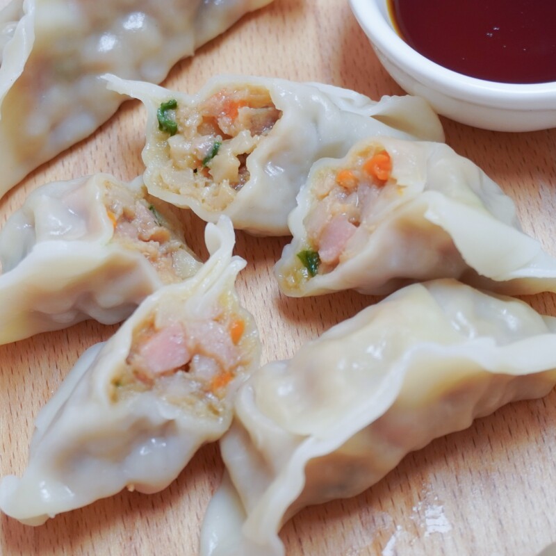 饺子早茶入口三鲜鲜肉冷冻速冻蒸笼蒸饺茶点水饺
