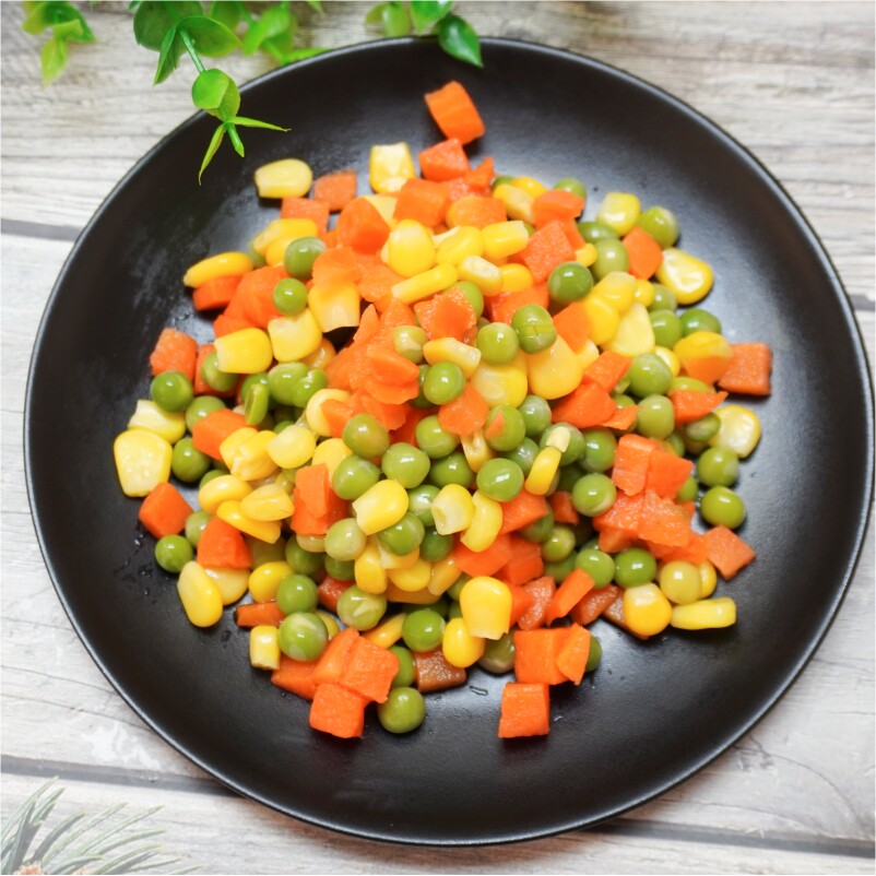 速冻三色杂菜什锦菜玉米粒青豆胡萝卜丁扬州炒饭新鲜玉米