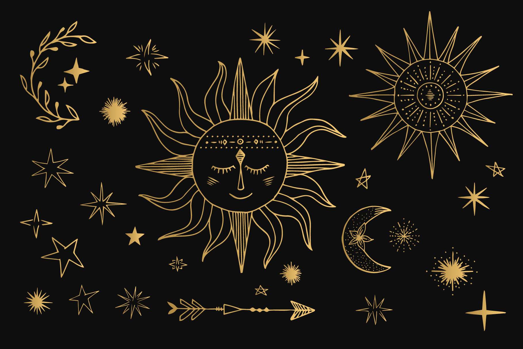 创意时尚抽象星空星系宇宙星座装饰画PNG免抠AI矢量元素设计素材 - 图3