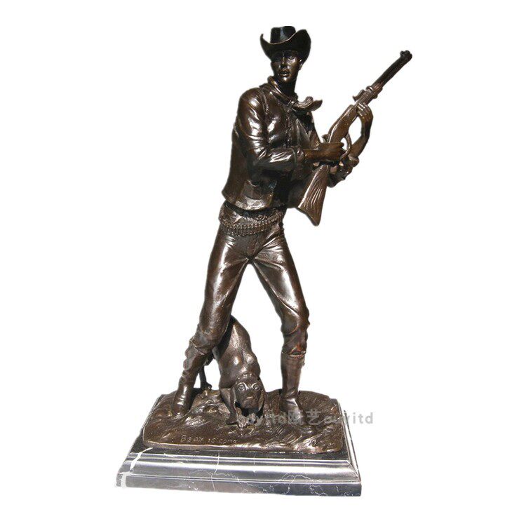 欧式雕塑铜雕野外狩猎摆件创意家居装饰品工艺艺术摆件