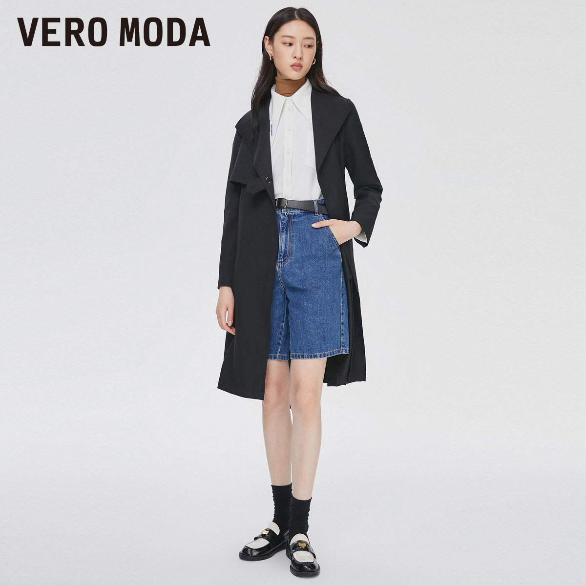 veromoda风衣外套2022秋冬新款通勤修身优雅风衣