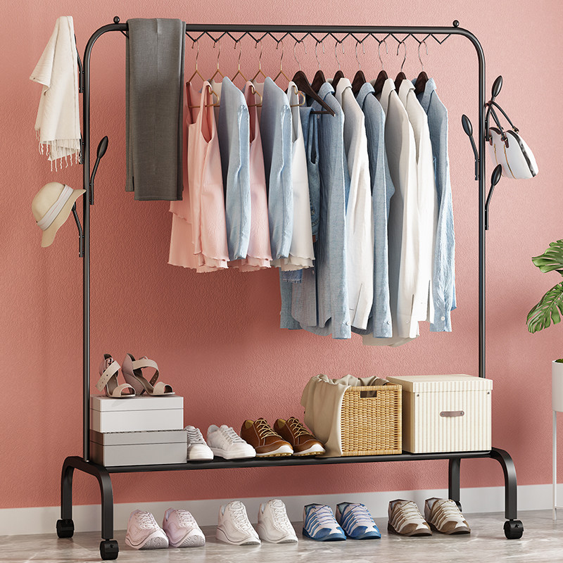 晾衣架落地折叠室内卧室衣架家用衣帽架阳台晒衣架升降简易挂衣架