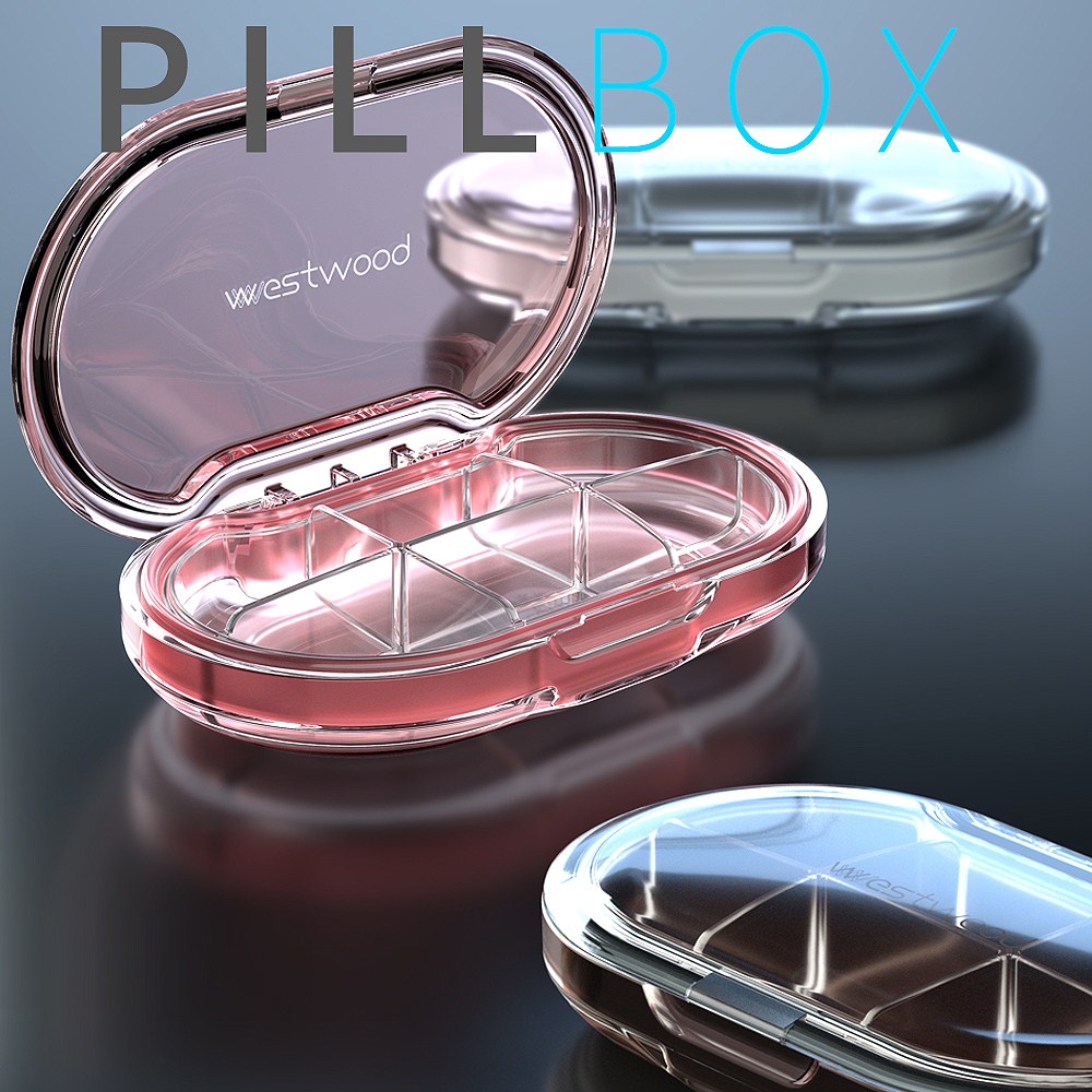 westwood小药盒便携式分装女一周药品收纳迷你密封薬子随身早中晚