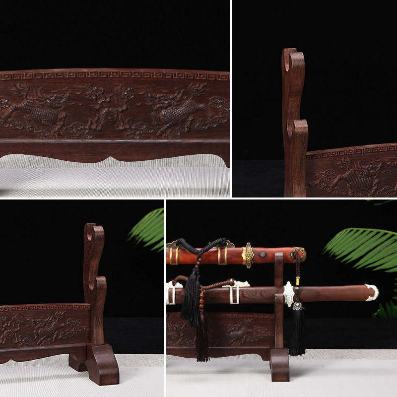 龙泉古越剑铺双层剑架横放架子汉剑唐剑宝剑底座剑架