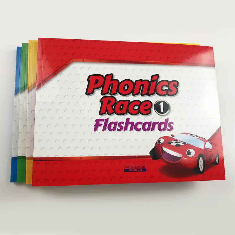 进口幼少儿英语自然拼读教材phonics race3级别教学大卡短期课程发音