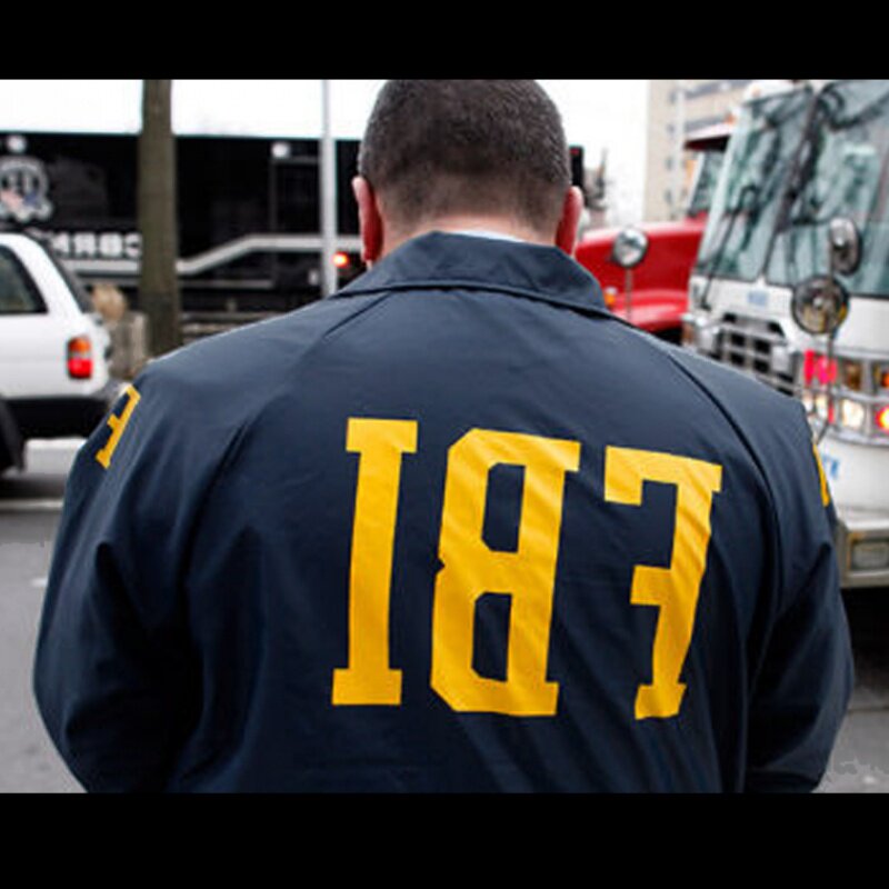 美式fbi衣服教练夹克男士外套秋冬季宽松棉服夹克