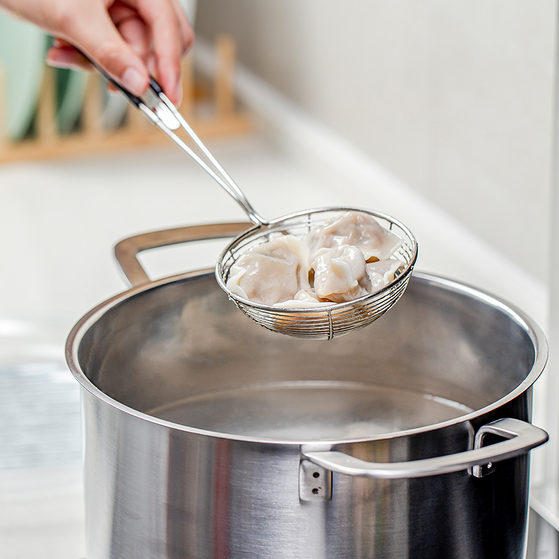 不锈钢漏勺过滤网勺火锅捞勺漏网家用小号捞面漏勺