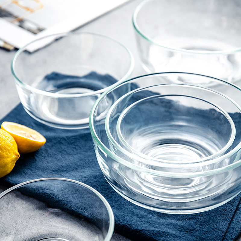 透明玻璃家用蔬菜水果沙拉饭碗甜品宜家餐具汤碗碗