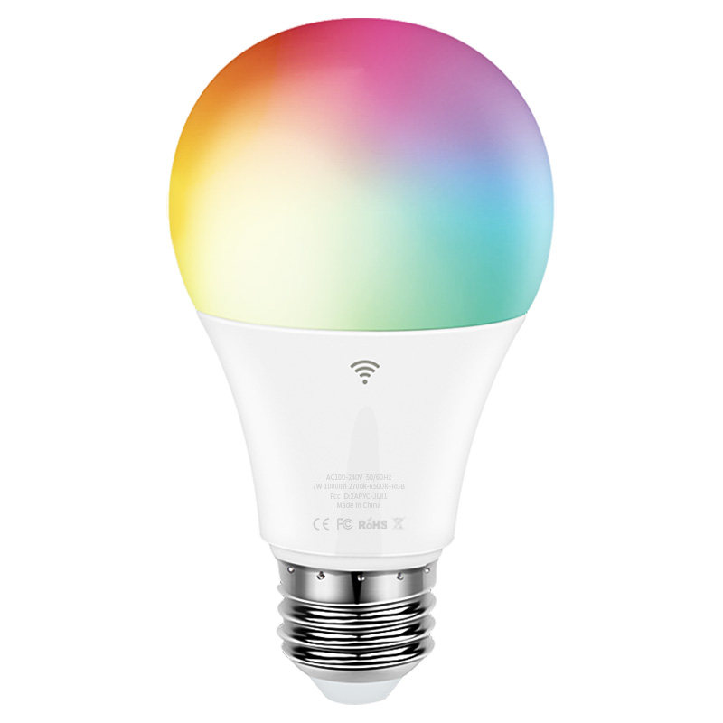 wifi智能灯泡可调调节亮度rgb氛围七彩变色智能灯光(原智能)