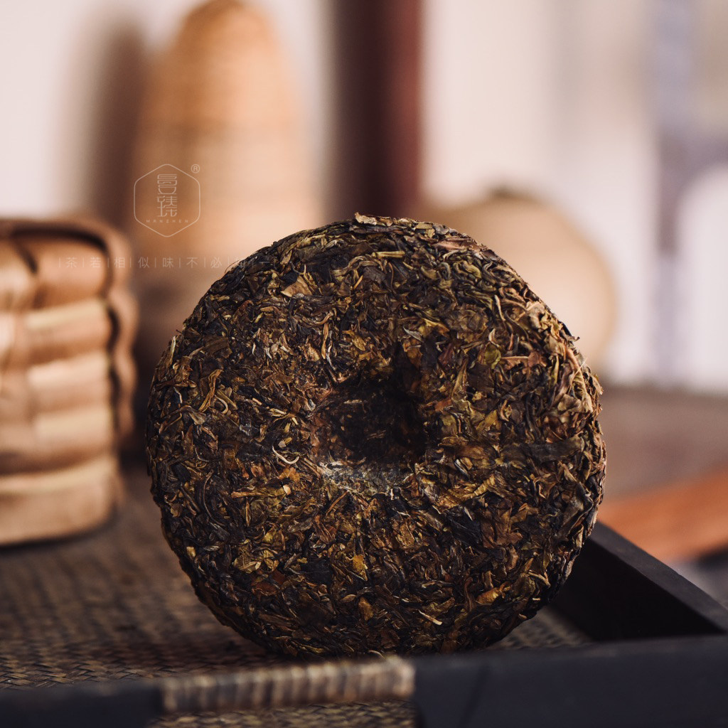 曼臻悦马古树金叶200克饼茶2017年春茶纯料普洱普洱