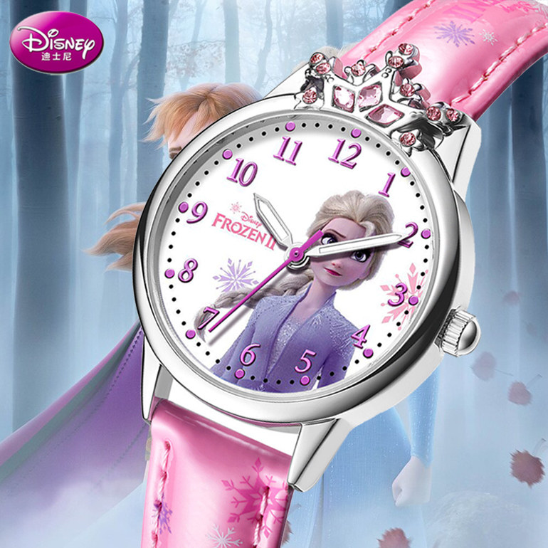 迪士尼儿童手表女童卡通幼儿冰雪奇缘艾莎公主国产腕表