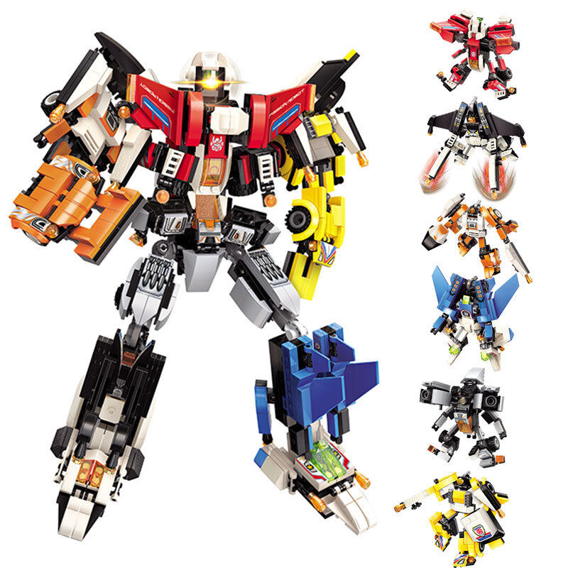 星钻启蒙10盒装3变形机器人积木男孩军事城市4益智力6幼儿园8礼物